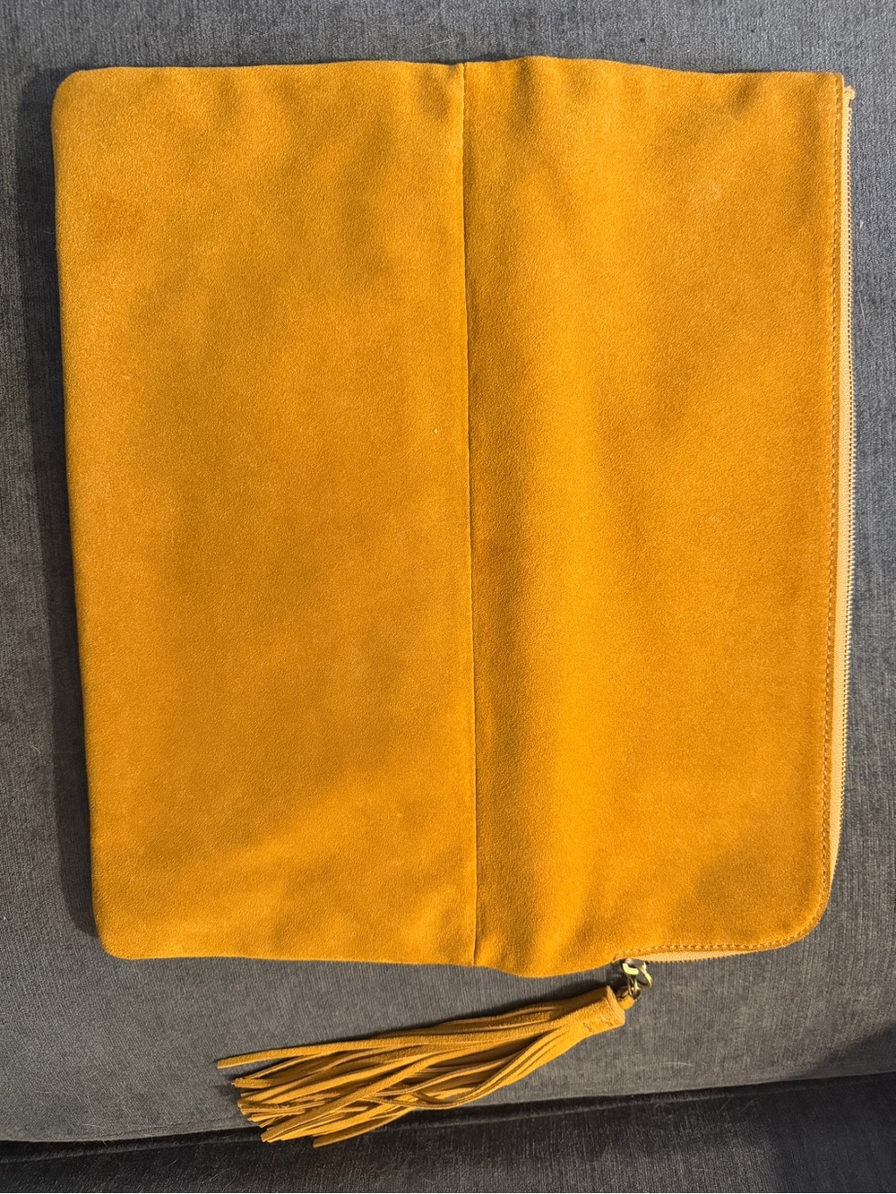 HOBO Mustard Yellow Suede Fold over bag -Never Used